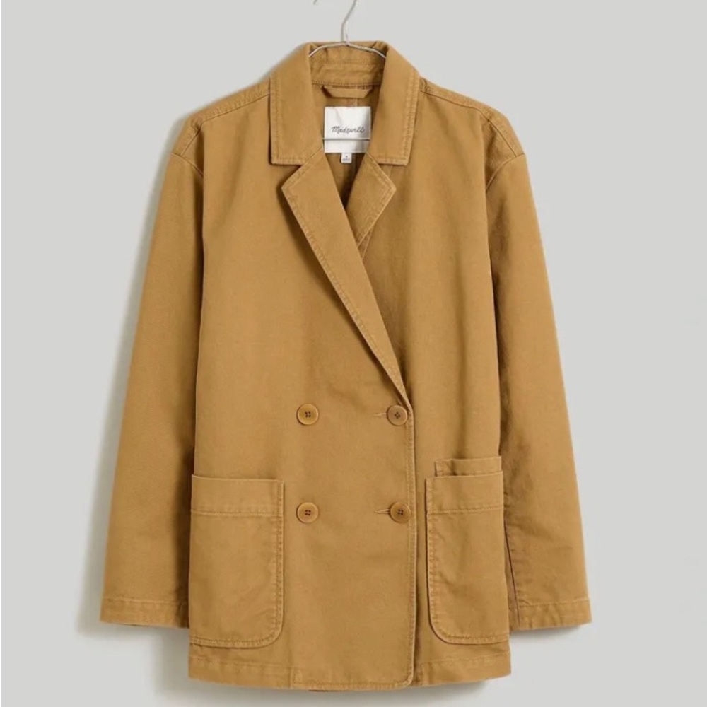 NEW Madewell Crossover Blazer in (Re)Generative Chino Jacket Coat